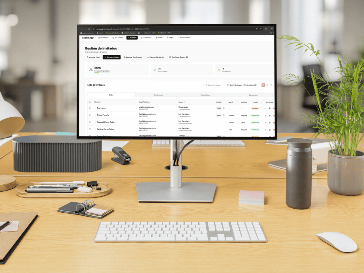 Gestión de Invitados - Evoria